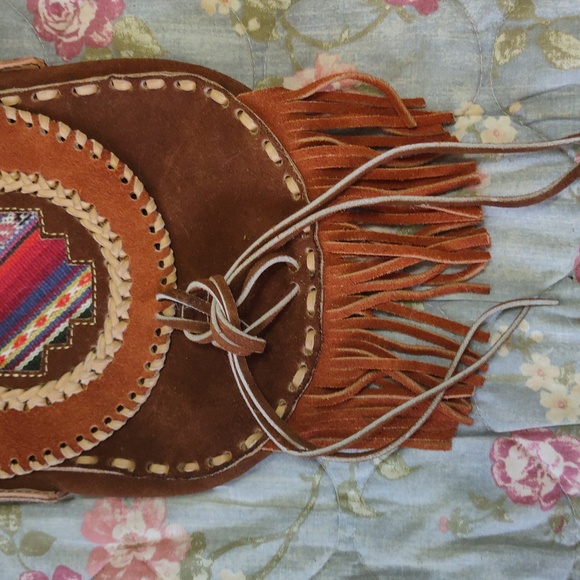 Sold - NWOT Suede & Leather Medicine Bag - Picture 3 of 9